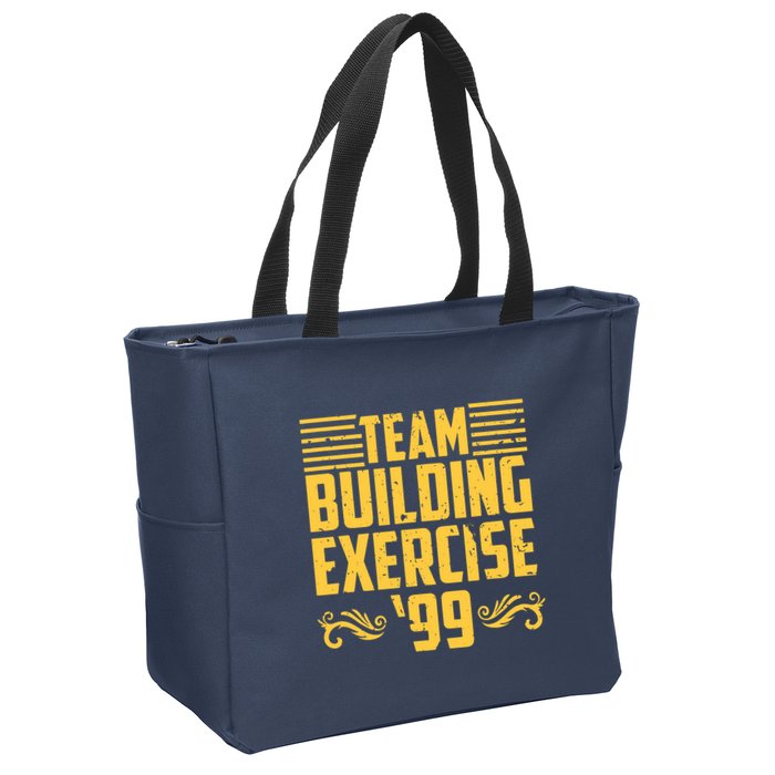 Team Building Exercise 99 Zip Tote Bag