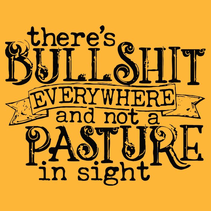 There’s Bullshit Everywhere And Not A Pasture In Sight Quote Pom Pom 12in Knit Beanie