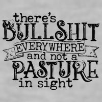 There’s Bullshit Everywhere And Not A Pasture In Sight Quote Ladies PosiCharge Tri-Blend Wicking Tank