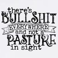 There’s Bullshit Everywhere And Not A Pasture In Sight Quote Poster