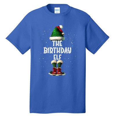 The Birthday Elf Costume Matching Family Christmas Elf Squad Swea Tall T-Shirt