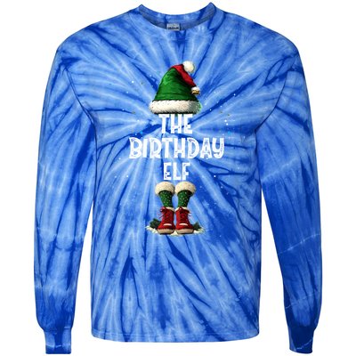 The Birthday Elf Costume Matching Family Christmas Elf Squad Swea Tie-Dye Long Sleeve Shirt