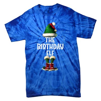 The Birthday Elf Costume Matching Family Christmas Elf Squad Swea Tie-Dye T-Shirt