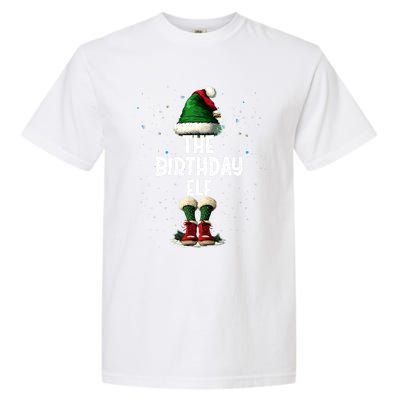 The Birthday Elf Costume Matching Family Christmas Elf Squad Swea Garment-Dyed Heavyweight T-Shirt