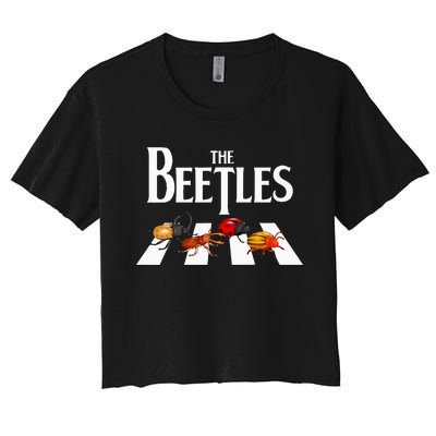 The Beetles Entomology Insect Bug Collector Entomologist Women's Crop Top Tee