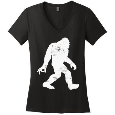 TSD845917 Big Foot Holiday Women's V-Neck T-Shirt