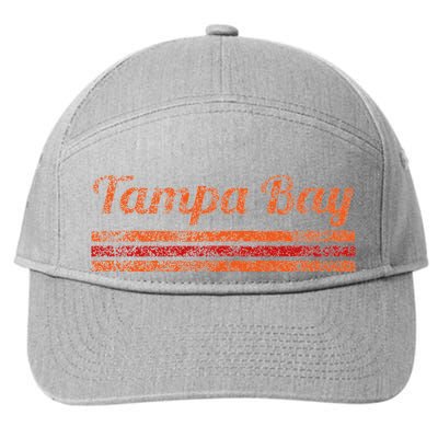 Tampa Bay Florida Retro Vintage Weathered Stripe Throwback 7-Panel Snapback Hat