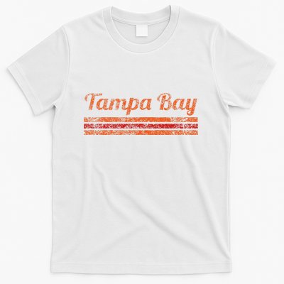 Tampa Bay Florida Retro Vintage Weathered Stripe Throwback T-Shirt