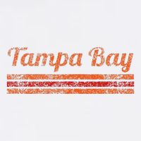 Tampa Bay Florida Retro Vintage Weathered Stripe Throwback Button