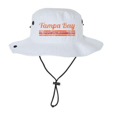 Tampa Bay Florida Retro Vintage Weathered Stripe Throwback Bucket Hat