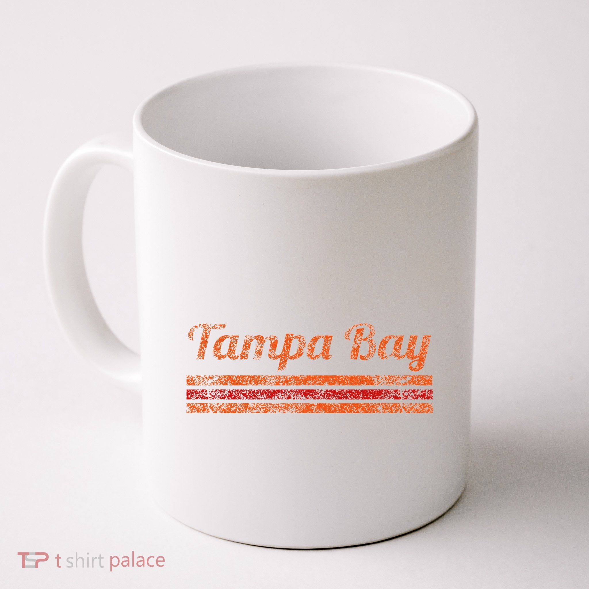 Tampa Bay Florida Retro Vintage Weathered Stripe Throwback Mug