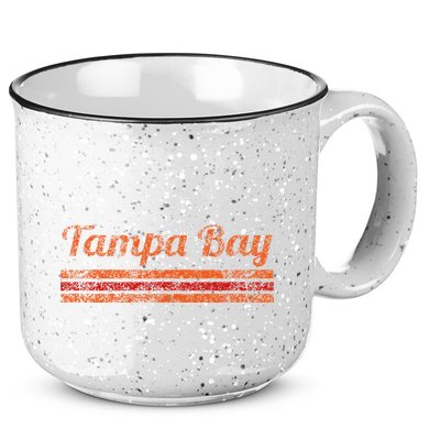 Tampa Bay Florida Retro Vintage Weathered Stripe Throwback 15oz Campfire Ceramic Mug