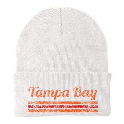 Tampa Bay Florida Retro Vintage Weathered Stripe Throwback Beanie