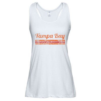 Tampa Bay Florida Retro Vintage Weathered Stripe Throwback Ladies Essential Flowy Tank