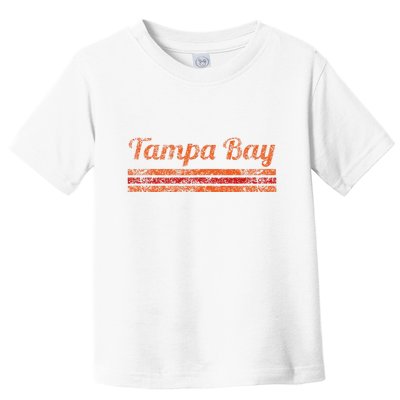 Tampa Bay Florida Retro Vintage Weathered Stripe Throwback Toddler T-Shirt