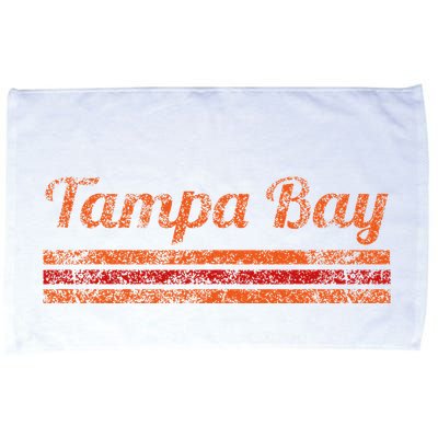 Tampa Bay Florida Retro Vintage Weathered Stripe Throwback Microfiber Hand Towel