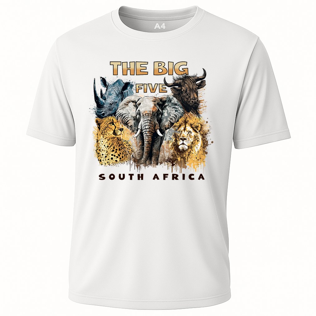 The Big Five South Africa South African Animals Cooling Performance Crew T-Shirt