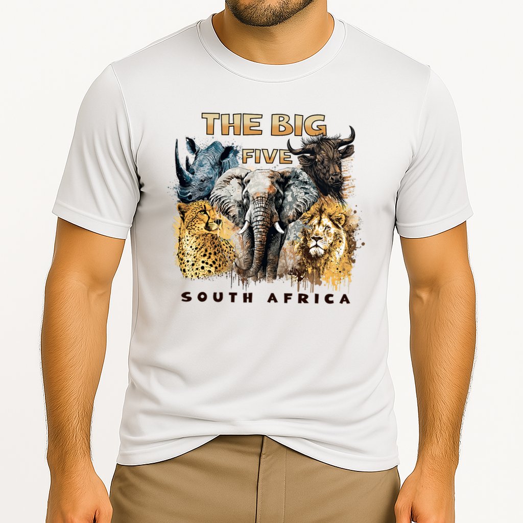The Big Five South Africa South African Animals Cooling Performance Crew T-Shirt
