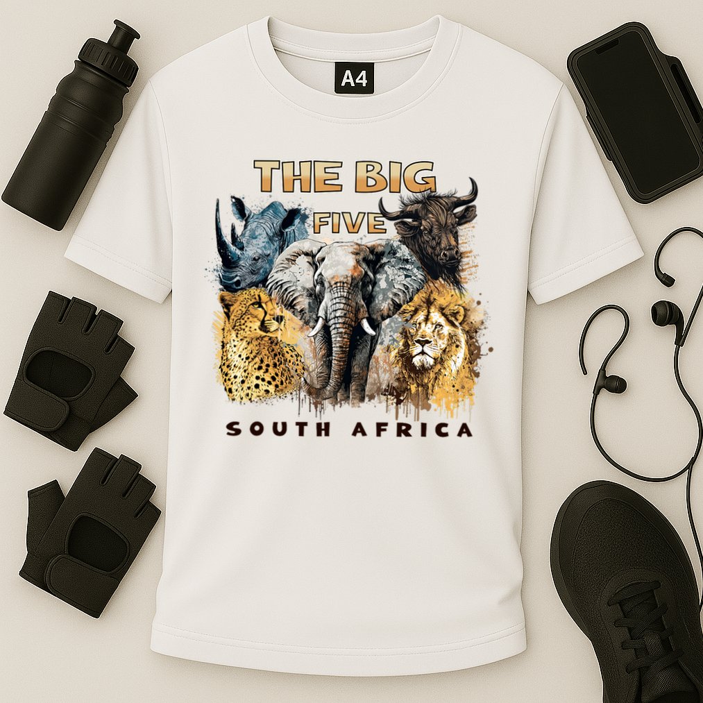 The Big Five South Africa South African Animals Cooling Performance Crew T-Shirt