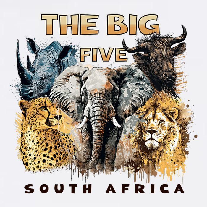 The Big Five South Africa South African Animals Cooling Performance Crew T-Shirt