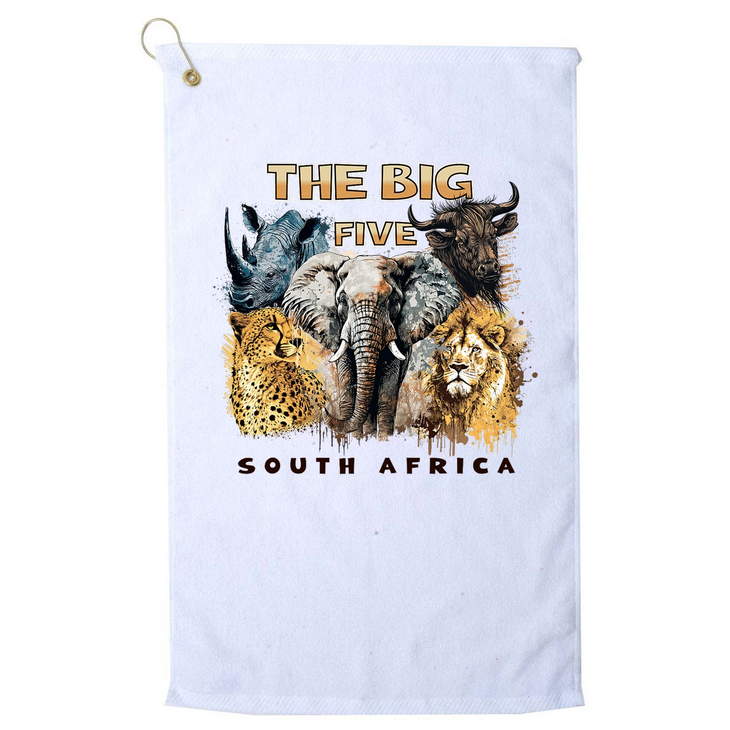 The Big Five South Africa South African Animals Golf Towel