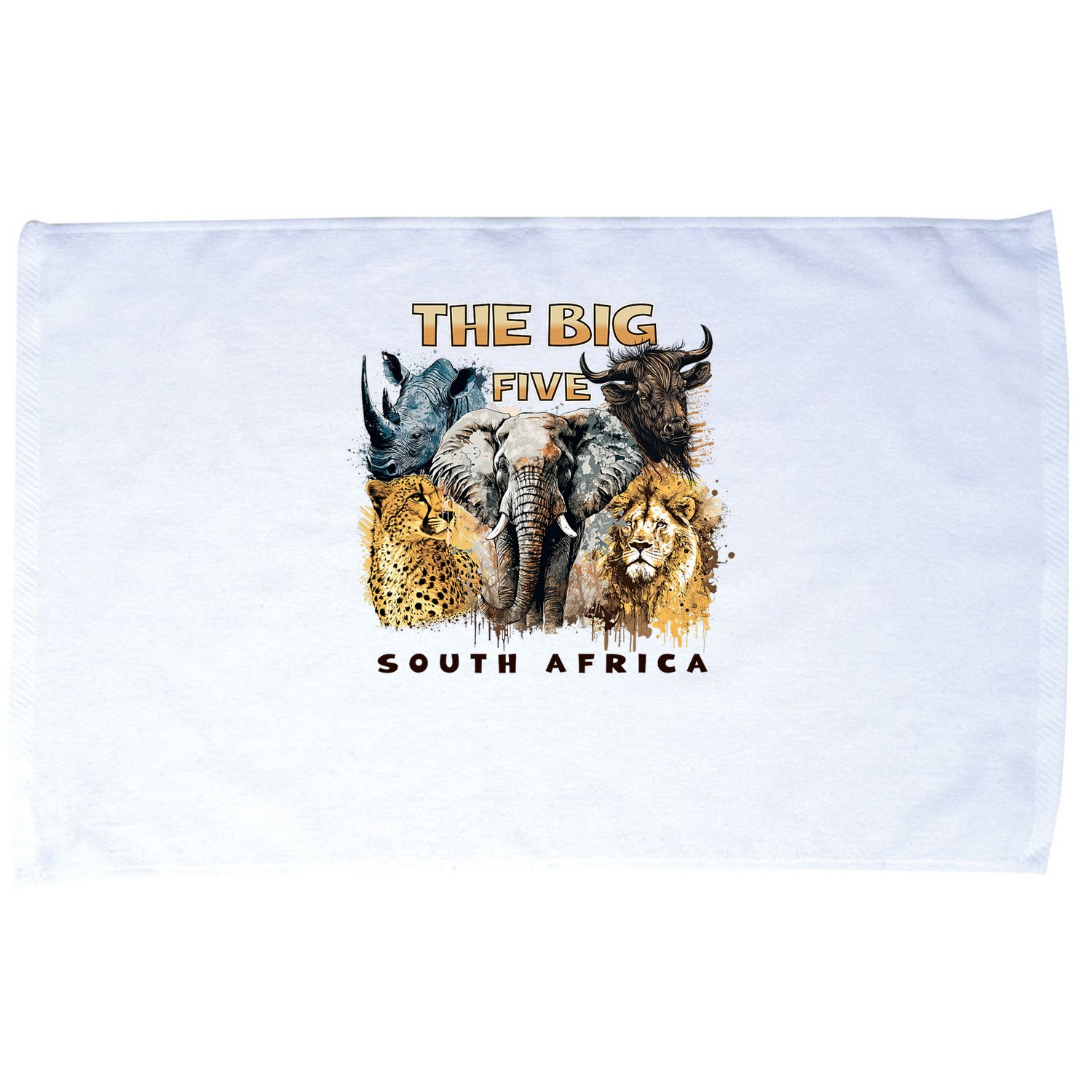 The Big Five South Africa South African Animals Microfiber Hand Towel