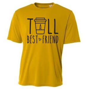 Tall Best Friend Funny BFF Matching Outfit Two Bestie Coffee Cooling Performance Crew T-Shirt