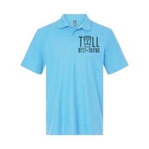 Tall Best Friend Funny BFF Matching Outfit Two Bestie Coffee Softstyle Adult Sport Polo