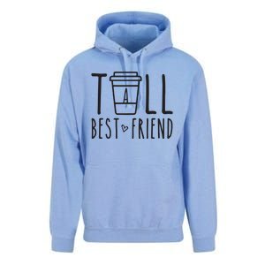 Tall Best Friend Funny BFF Matching Outfit Two Bestie Coffee Unisex Surf Hoodie