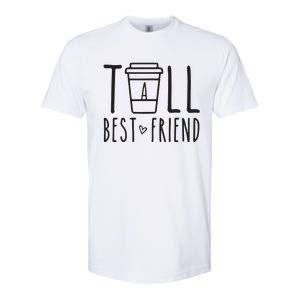 Tall Best Friend Funny BFF Matching Outfit Two Bestie Coffee Softstyle CVC T-Shirt