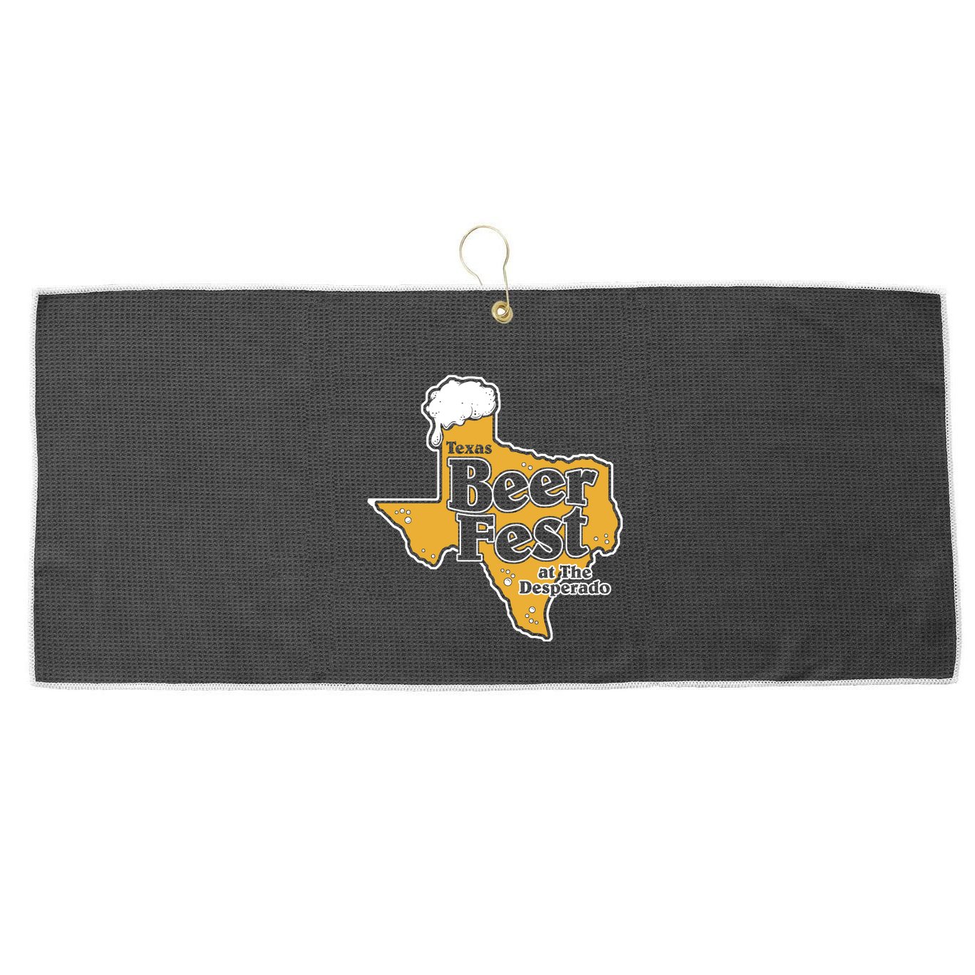 Texas Beer Fest At The Desperado Large Microfiber Waffle Golf Towel