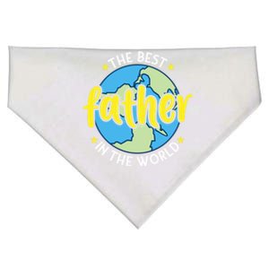 The Best Father In The World Funny Father Cute Gift USA-Made Doggie Bandana