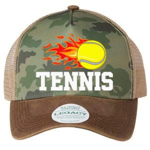 Tennis Ball Flame Tennis Player Legacy Tie Dye Trucker Hat