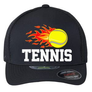 Tennis Ball Flame Tennis Player Flexfit Unipanel Trucker Cap