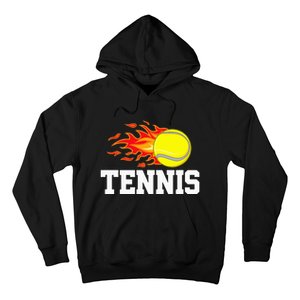 Tennis Ball Flame Tennis Player Hoodie