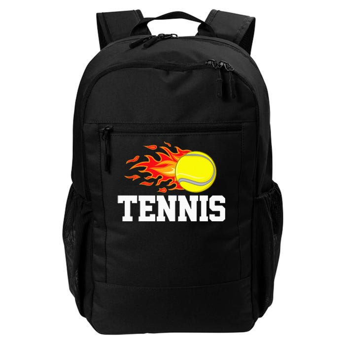 Tennis Ball Flame Tennis Player Daily Commute Backpack