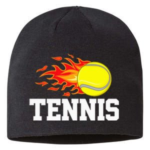 Tennis Ball Flame Tennis Player Sustainable Beanie