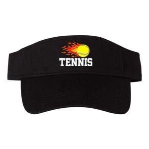 Tennis Ball Flame Tennis Player Valucap Bio-Washed Visor