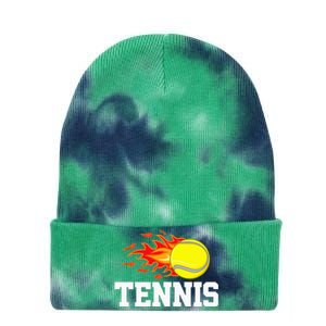 Tennis Ball Flame Tennis Player Tie Dye 12in Knit Beanie