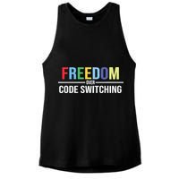 Tabitha Brown Freedom Over Code Switching Ladies PosiCharge Tri-Blend Wicking Tank