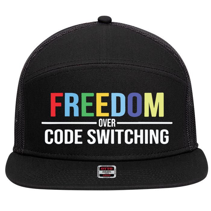 Tabitha Brown Freedom Over Code Switching 7 Panel Mesh Trucker Snapback Hat