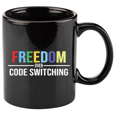 Tabitha Brown Freedom Over Code Switching 11oz C Handle Ceramic Mug
