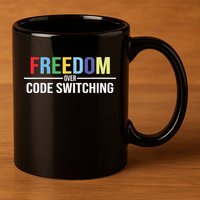 Tabitha Brown Freedom Over Code Switching 11oz C Handle Ceramic Mug