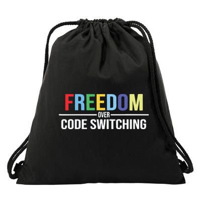 Tabitha Brown Freedom Over Code Switching Drawstring Bag