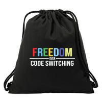 Tabitha Brown Freedom Over Code Switching Drawstring Bag
