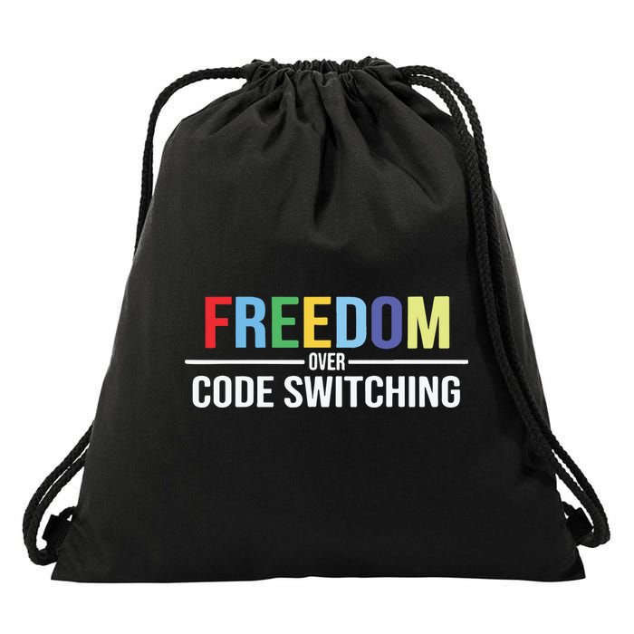 Tabitha Brown Freedom Over Code Switching Drawstring Bag