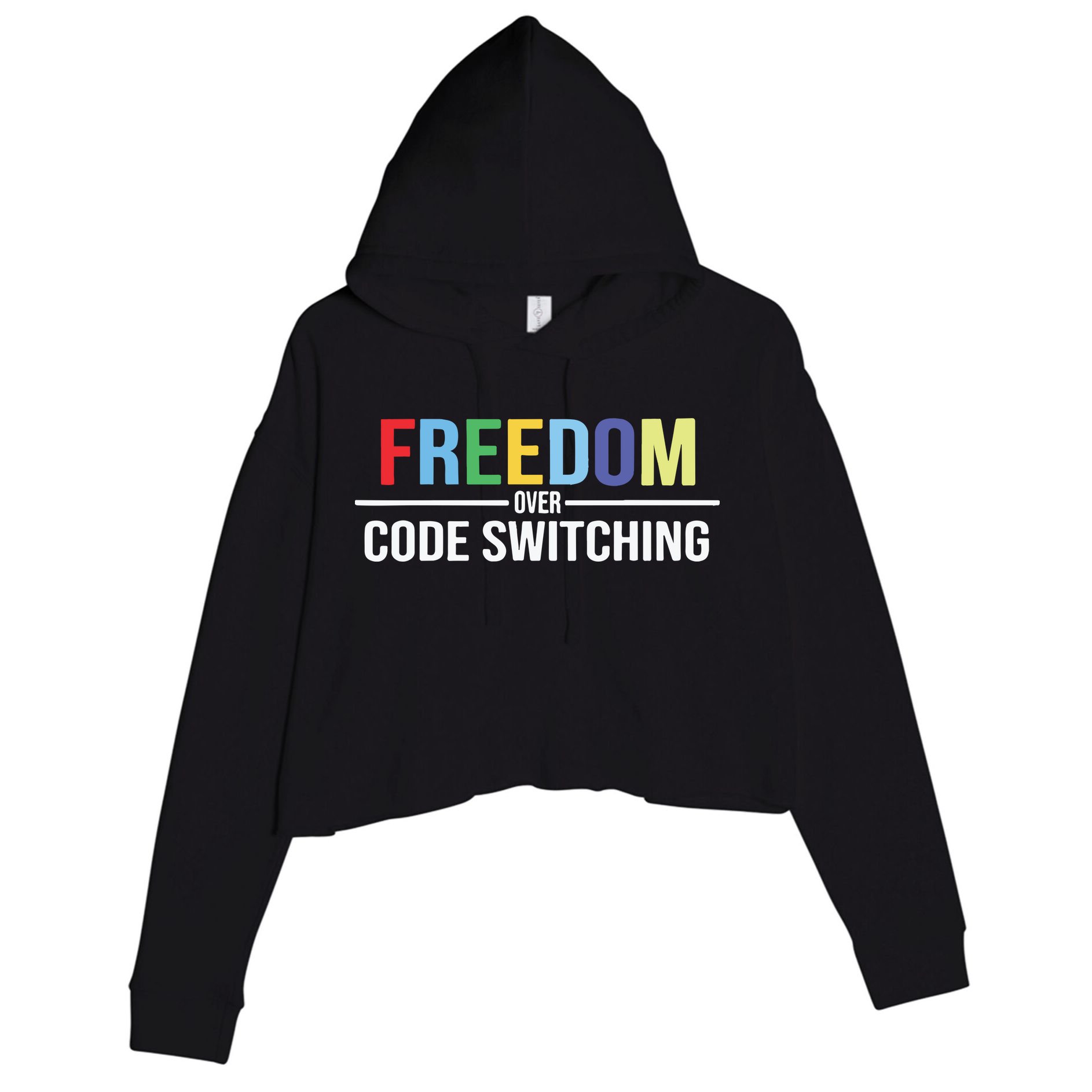 Tabitha Brown Freedom Over Code Switching Crop Fleece Hoodie