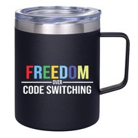 Tabitha Brown Freedom Over Code Switching 12oz Stainless Steel Coffee Mug