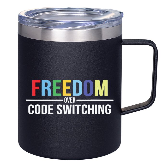 Tabitha Brown Freedom Over Code Switching 12oz Stainless Steel Coffee Mug