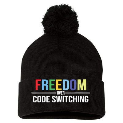 Tabitha Brown Freedom Over Code Switching Pom Pom 12in Knit Beanie